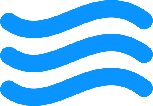 Icono de agua azul