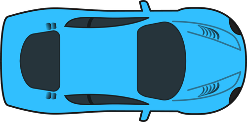 Blauwe race auto vectorillustratie
