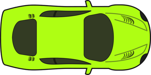 Verde brillante illustrazione vettoriale auto di corse