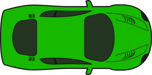 IlustraciÃ³n de vector verde carreras coche