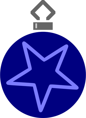 Blaue Kugel mit Stern