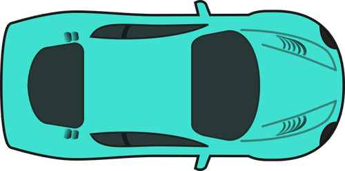 TÃ¼rkis Racing Auto-Vektorgrafik