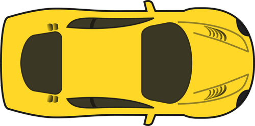 IlustraciÃ³n de vector amarillo carreras coche