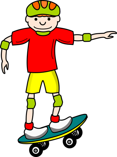 Skateboard kid vektor