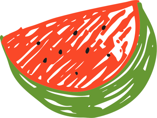 Skizzierte Wassermelone
