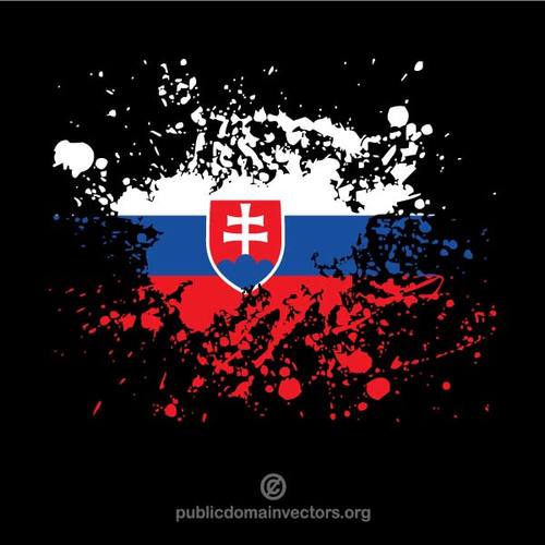 Flagga Slovakien inne blÃ¤ck sprut