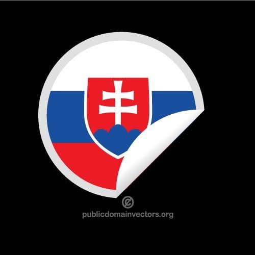 KlistermÃ¤rke med flagga i Slovakien