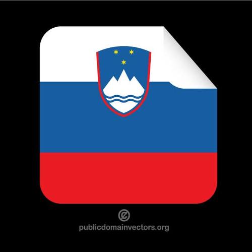 Stiker dengan bendera Slovenia