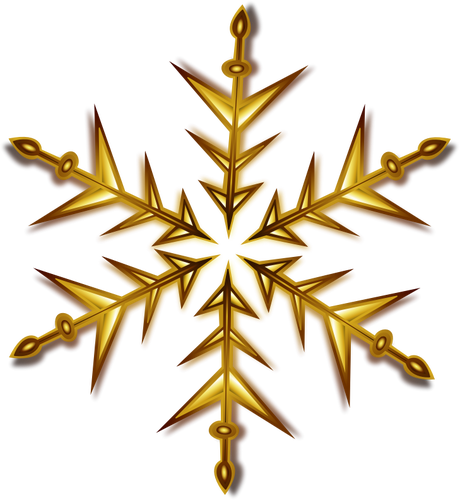 Vektor illustration av gyllene snowflake