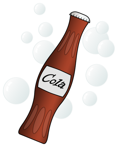 Illustration vectorielle de bouteille de soda de petites
