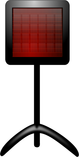 Solar panel met stand vector afbeelding