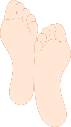 Grafika wektorowa stopy czÅ‚owieka