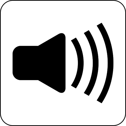 Vector de la imagen del icono de sonido del altavoz