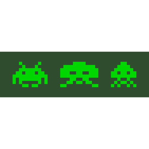 Space invaders pixel vector image