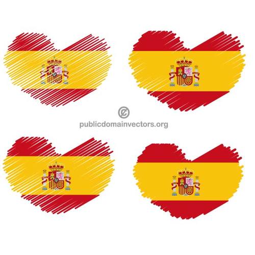 Spanska flaggan i hjÃ¤rta form