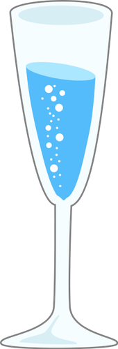 FlÃ¶te Glas Mineralwasser-Vektor-illustration