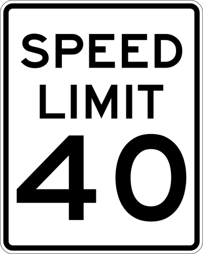 Limite de velocidade 40