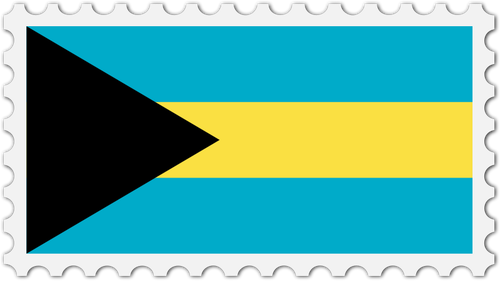 Bahamas flagg stempel
