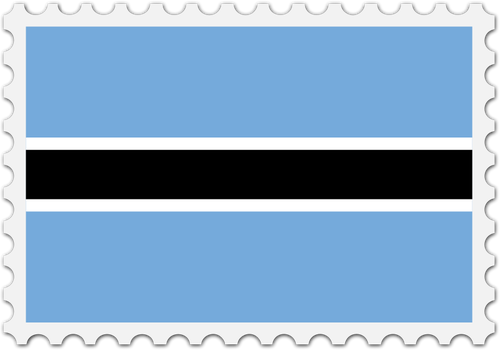 Botswana flagga stÃ¤mpel