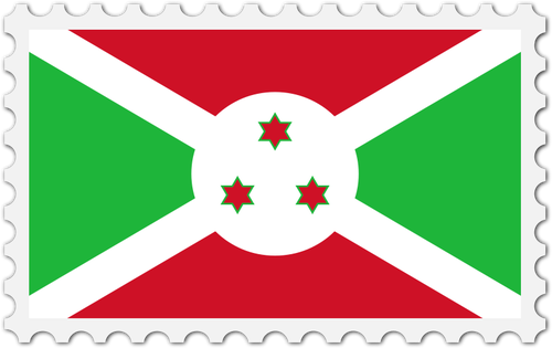 Burundis flagga stÃ¤mpel