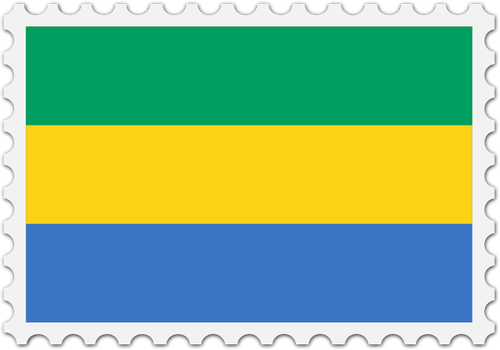 Gabon na flagi obrazu