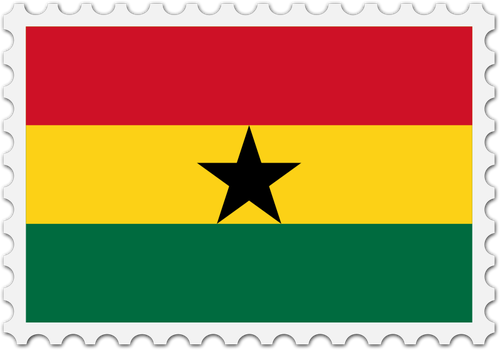 Ghana flagga stÃ¤mpel