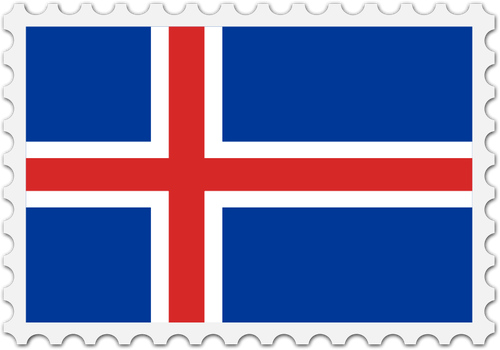 Islands flagga stÃ¤mpel