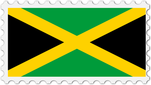 Jamaica flagga stÃ¤mpel