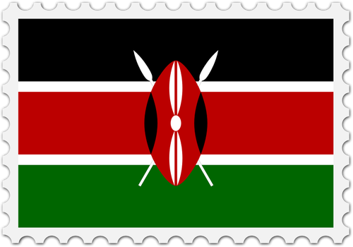 Kenya flagga stÃ¤mpel
