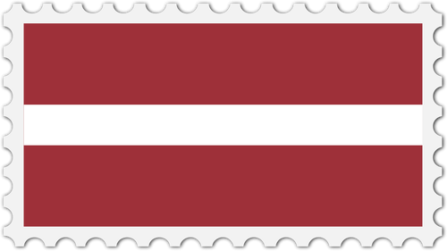 Timbre de drapeau Lettonie
