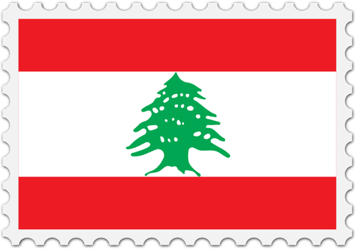 Bollo della bandierina di Libano