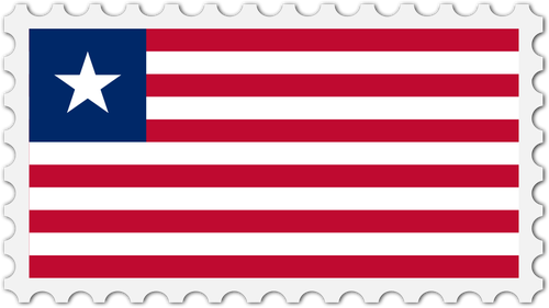 Carimbo de bandeira da LibÃ©ria