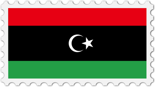 Libyen flagga stÃ¤mpel