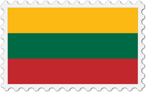 Lithuania flag stamp