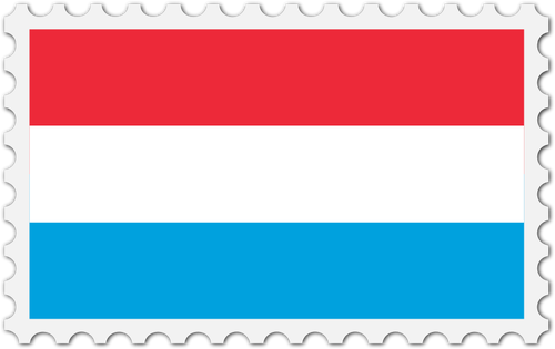 Luxemburg-Flagge-Stempel