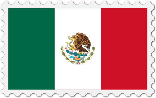 Åžtampila de drapelul Mexicului