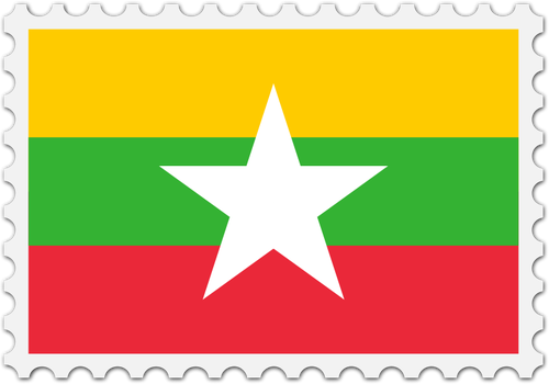 Myanmar flaga stempel