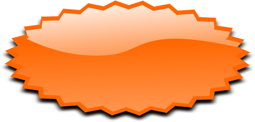 Ovaal gevormde oranje sterren vector afbeelding