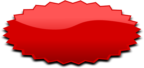 Oval, em forma de desenho de vetor estrela vermelha