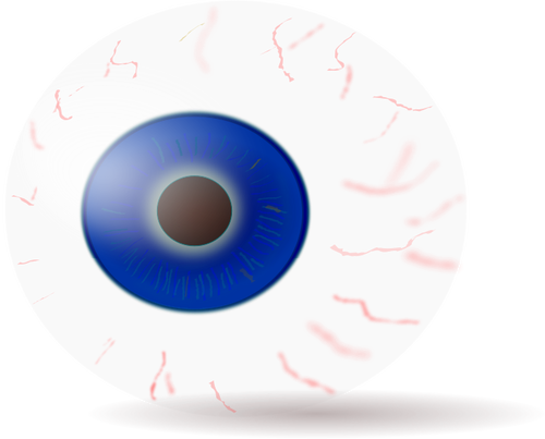 Vector miniaturÄƒ a globului ocular cu vene
