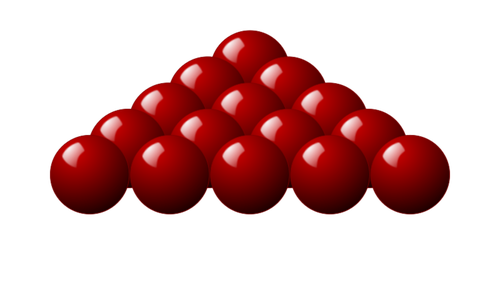 Rode snooker ballen