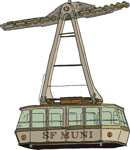 Vektor illustration av kabinbana