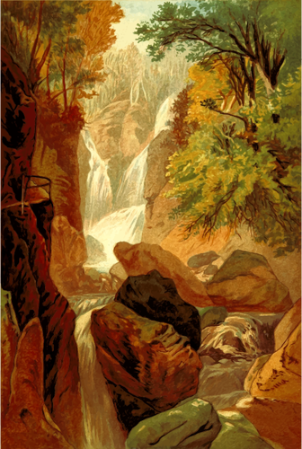 Wasserfall-Vektor-illustration