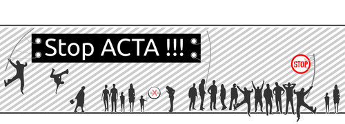 Stoppa ACTA protest tecken