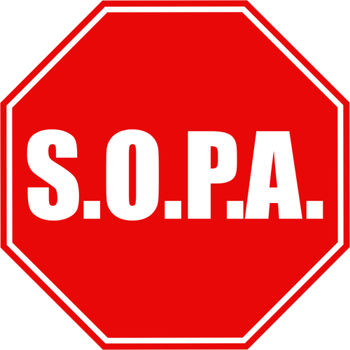 S.O.P.A. symbol vektorovÃ© ilustrace.
