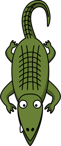 Vector clip art of cartoon alligator