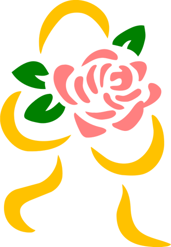 Stiliserad ros siluett