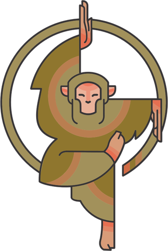 Boneco estilizado de um macaco