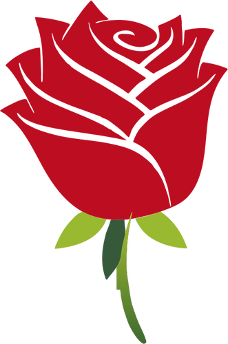 Trandafir rosu stilizate