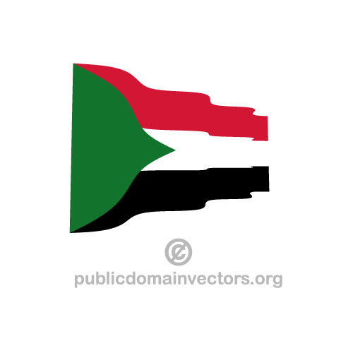 SudanÃ©s vector ondeando bandera